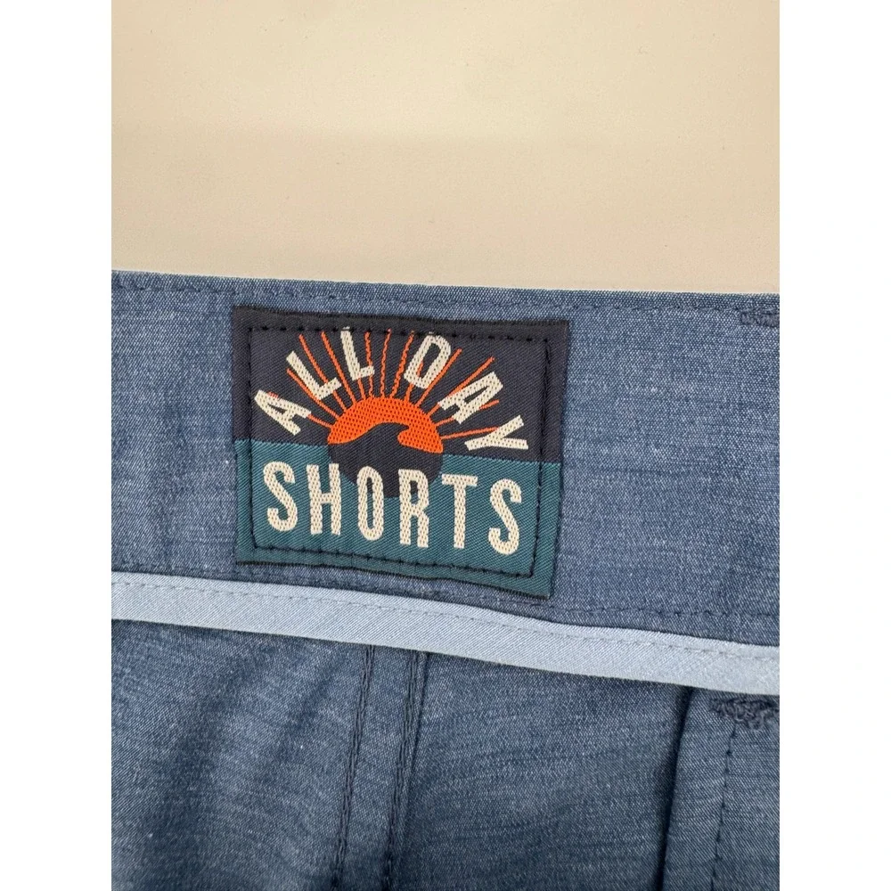 New Faherty All Day Shorts Mens 31 Navy Blue Hybrid Water Repellent Stretch